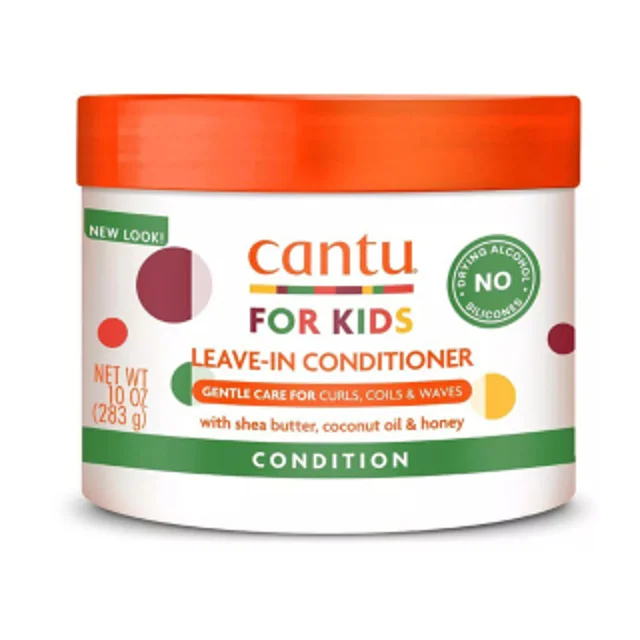 کرم نرمکننده بدون آبکشی مو کودکان کانتو Cantu For Kids حاوی شیباتر، روغن نارگیل و عسل 283 گرم